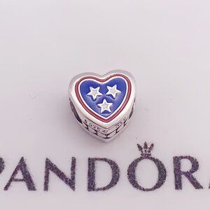 Pandora Tennessee Flag Heart Charm